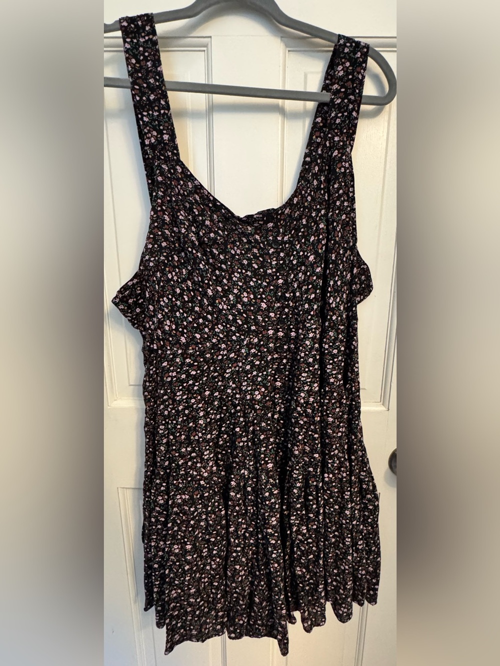 aerie Black Floral romper, multicolor